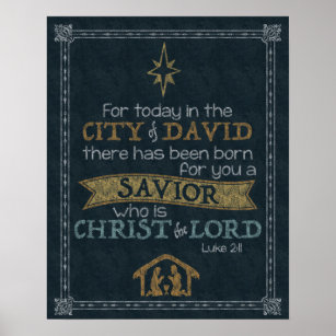 16x20 Posters Photo Prints Zazzle Luke 2 11 Chalkboard Art 16x20 Poster