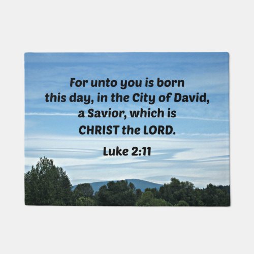Luke 211 For unto you is born this day Doormat
