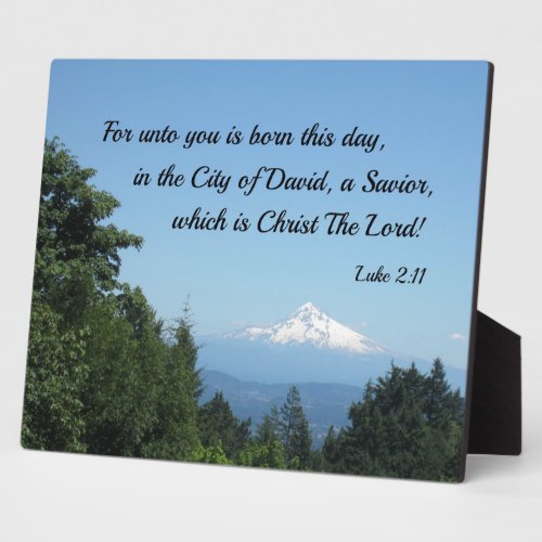 Luke 211 For unto you is born this day Plaque