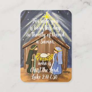 Luke 2:11 Nativity Scripture Business Cards