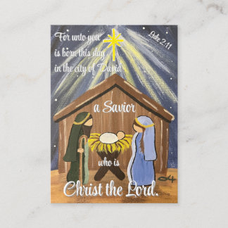 Luke 2:11 Nativity Scripture Business Cards