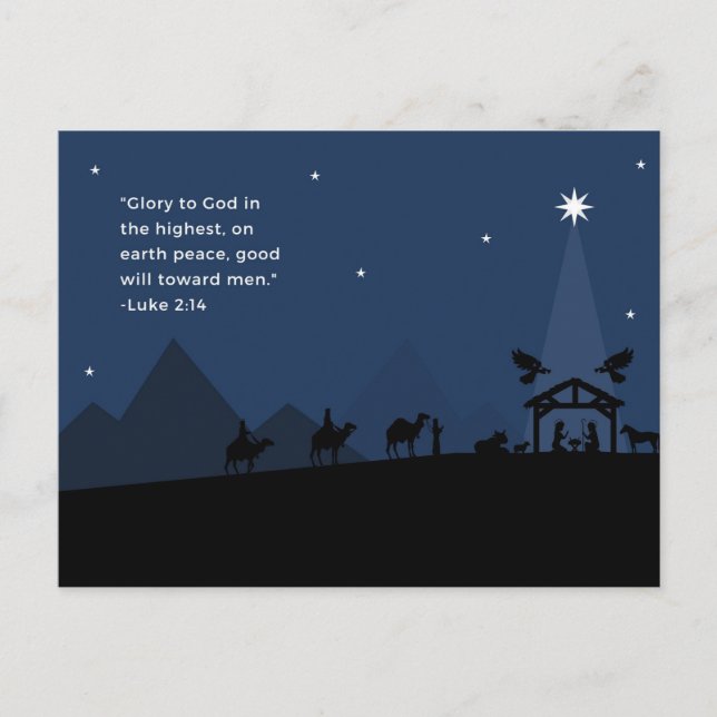 Luke 2:14 Christmas Postcard (Front)