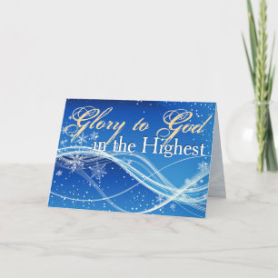 Luke 2:14 "Glory to God in the Highest" Christmas Holiday Card