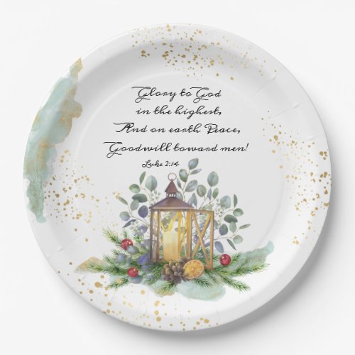 Luke 214 Glory to God in the Highest Christmas Paper Plates