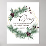 Luke 2:14, Glory to God in the Highest , Christmas Poster<br><div class="desc">This listing would make a stunning addition to any room. Lovingly created, this art would look great on a wall or desk top. And it is where you show off your unique style. Pop it into a frame of your choice and your space in transformed. If is also perfect as...</div>