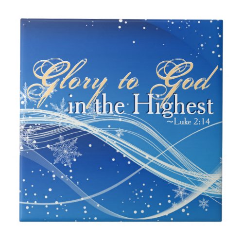 Luke 214 Glory to God in the Highest Christmas Tile