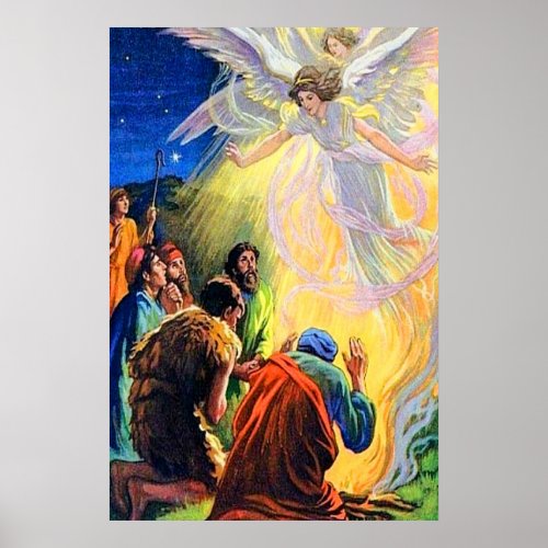 Luke 28_14 AngelsTell the Saviors Birth poster