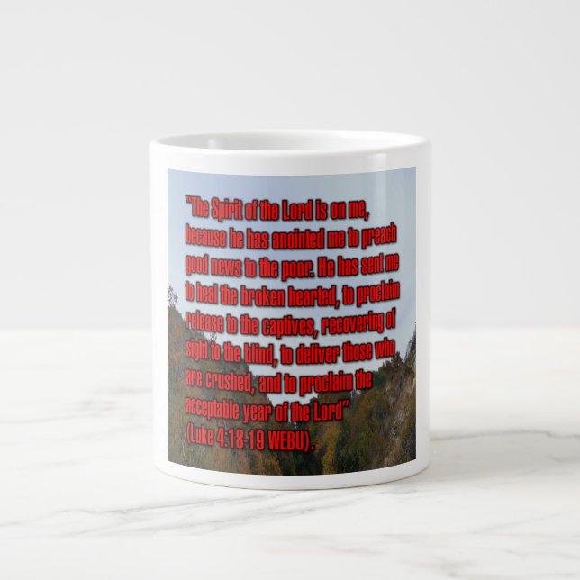 Luke 4:18-19 WEBU Mug (Front)