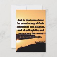 Luke 7:21 KJV Bible Scripture Pic Greeting