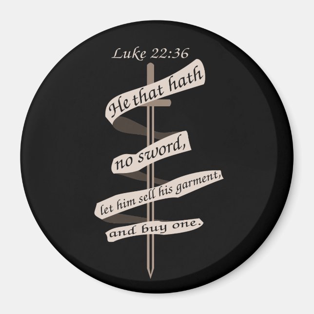 Luke Advice Buy a Sword Magnet (Front)