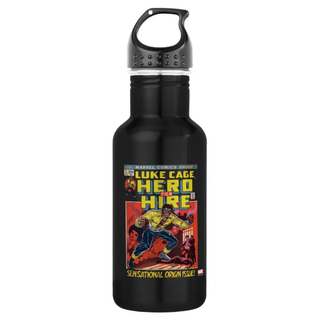 Luke Cage Comic #1 Stainless Steel Water Bottle (Front)