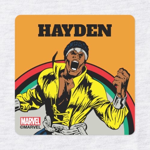 Luke Cage Retro Character Art Kids Labels