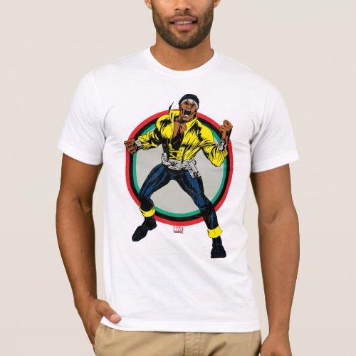 Luke Cage Retro Character Art T_Shirt