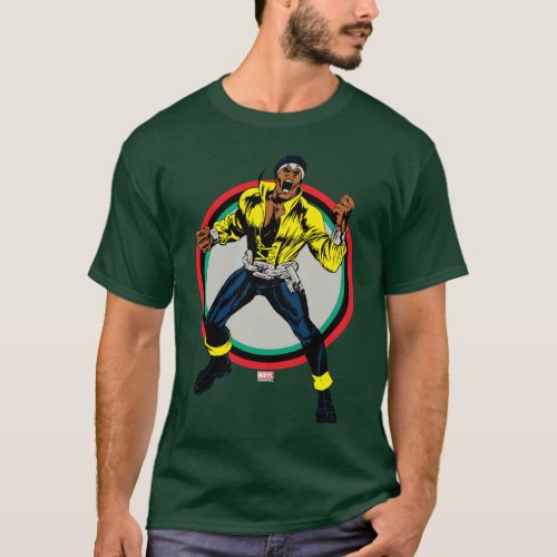 Luke Cage Retro Character Art T_Shirt