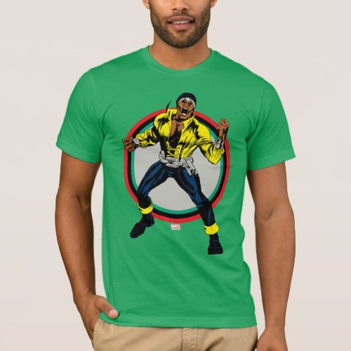 Luke Cage Retro Character Art T_Shirt