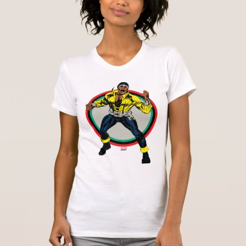 Luke Cage Retro Character Art T_Shirt