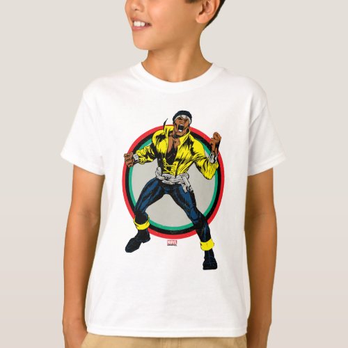 Luke Cage Retro Character Art T_Shirt