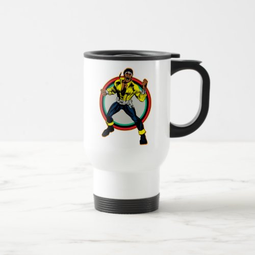 Luke Cage Retro Character Art Travel Mug