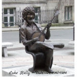 Luke Kelly Dubliners singer Ireland sculpture<br><div class="desc">Life-size Luke Kelly sculpture on South King Street,  Dublin city Ireland. Luke Kelly (1940-1984) was one of the original members of the  Dubliners,  a popular Irish folk & ballad group in the 1960/1970s. Photo by Al Geraty 2021.</div>