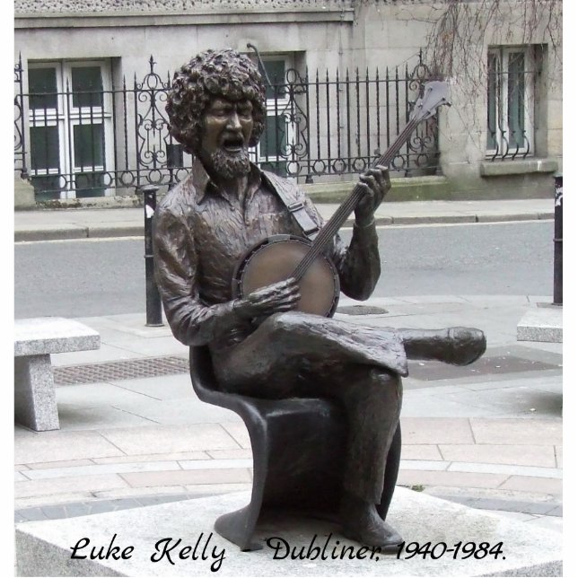 Luke Kelly Dubliners singer Ireland sculpture (Front)