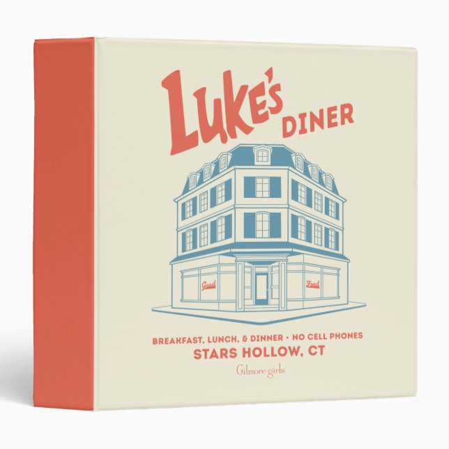 Luke’s Diner Stars Hollow Design 3 Ring Binder (Front/Spine)