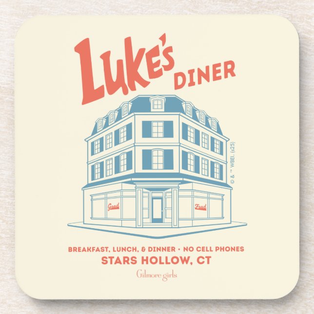 Luke’s Diner Stars Hollow Design Beverage Coaster (Front)