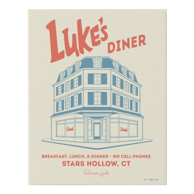 Luke’s Diner Stars Hollow Design Faux Canvas Print (Front)