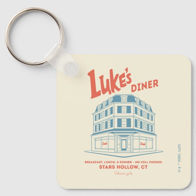 Luke’s Diner Stars Hollow Design Keychain (Front)