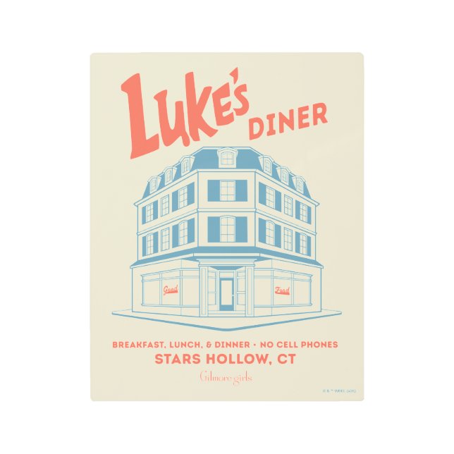 Luke’s Diner Stars Hollow Design Metal Print (Front)