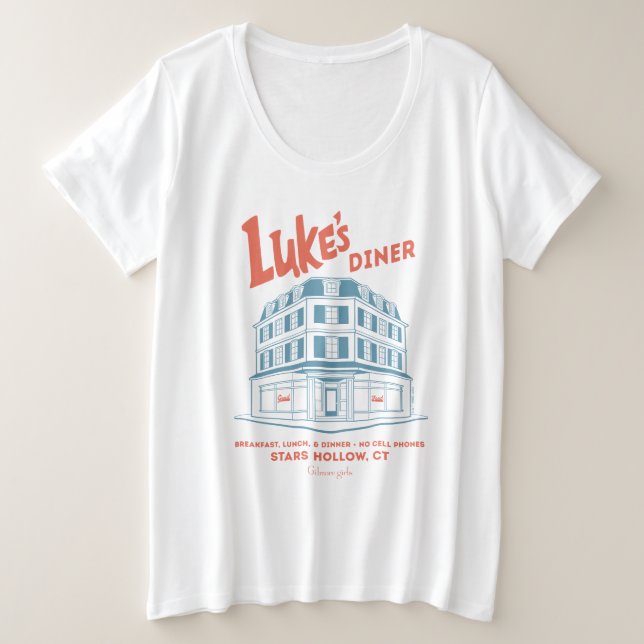 Luke’s Diner Stars Hollow Design Plus Size T-Shirt (Design Front)