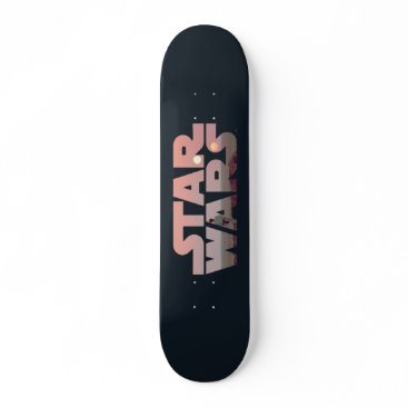 Luke Skywalker Tatooine Sunset Star Wars Logo Skateboard