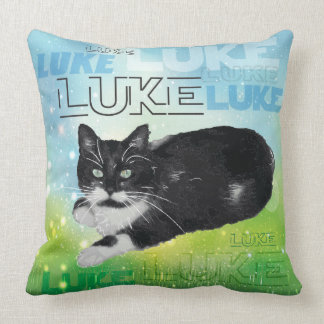 LUKE the Cat Throw Pillow