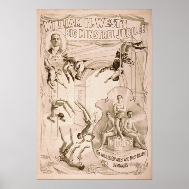 Luken's Gymnist Aerialist Act VAUDEVILLE Poster (Front)