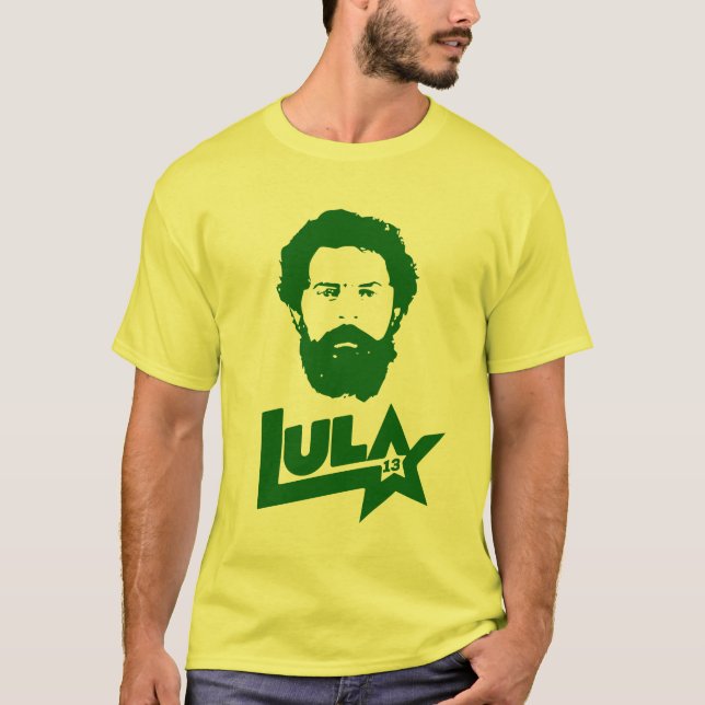 Lula 2022 13 PT Lula Livre Lula Presidente Brasil T-Shirt (Front)