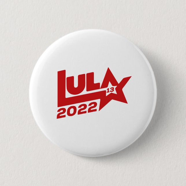 Lula 2022 13 PT President Brazil Button (Front)