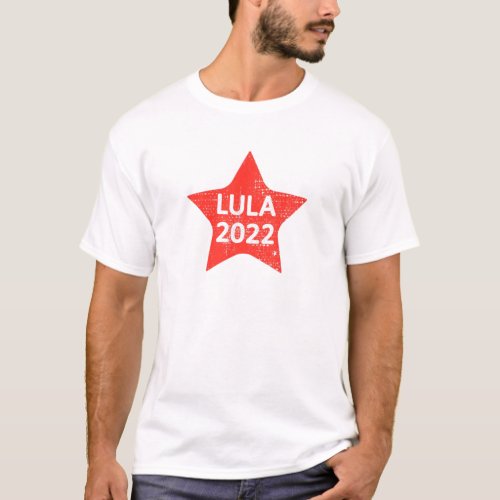 Lula 2022 President Of Brazil Retro Vintage Style T_Shirt