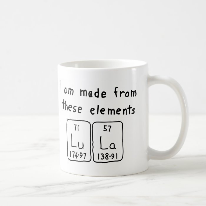 Lula periodic table name mug