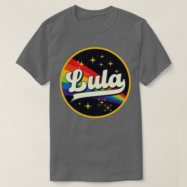 Lula Rainbow In Space Vintage Style T-Shirt (Design Front)