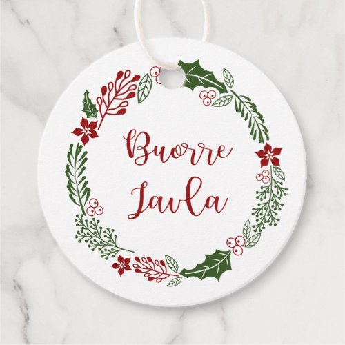 Lule Smi Merry Christmas Buorre Javla Custom Favor Tags