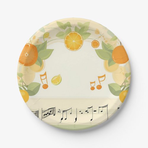 Lullaby in Citrus Grove Baby Shower Paper Plates