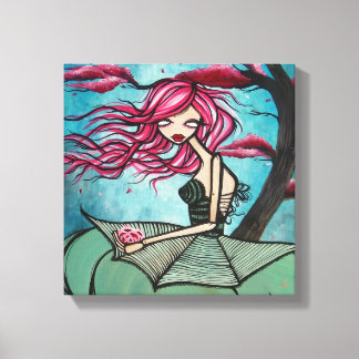 "Lullaby of Birdland" Wrapped Canvas, 12"x12" Canvas Print