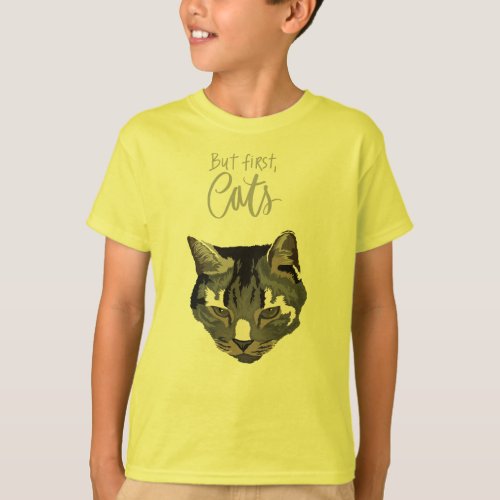 Lulu cat kids t_shirt 