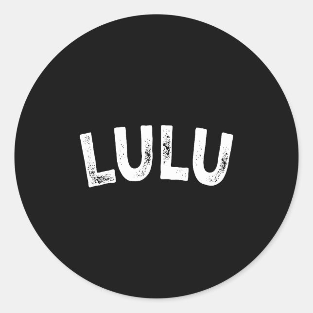 Lulu  classic round sticker (Front)