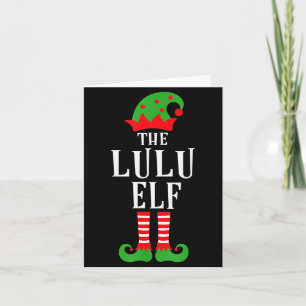 Lulu Elf Family Matching Group Christmas Gift Funn Card