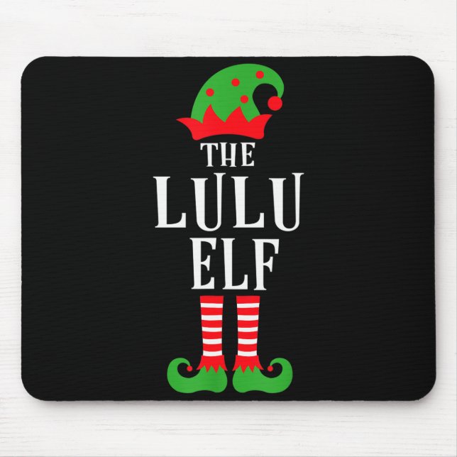 Lulu Elf Family Matching Group Christmas Gift Funn Mouse Pad (Front)