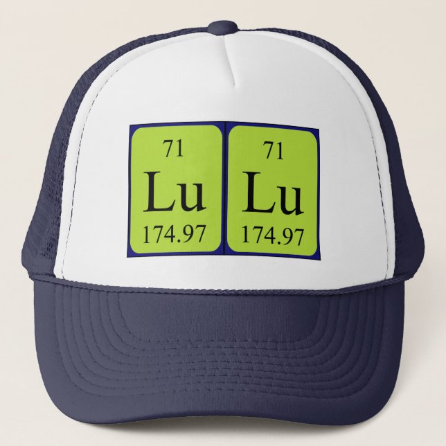 LuLu periodic table name hat (Front)