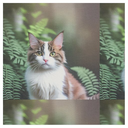 Lulu The Brown And White Ragdoll Cat, Fabric