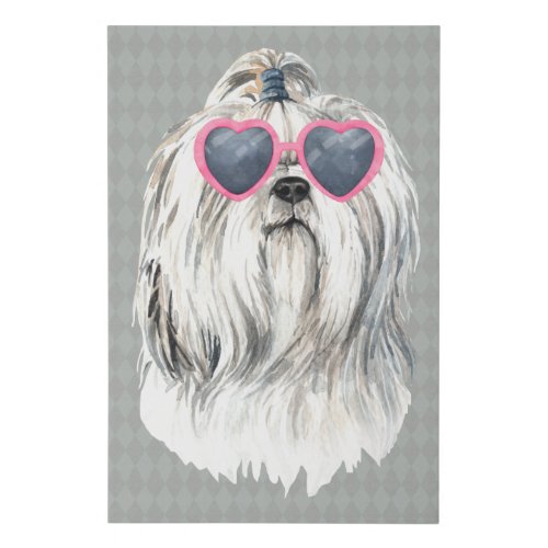 Lulu the Lhasa Faux Canvas Print