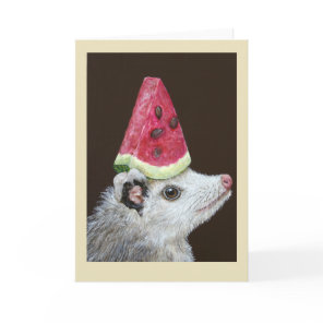 Lulu the opossum card