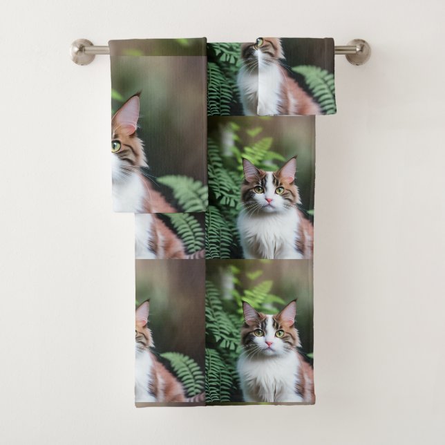 Lulu The Ragdoll Cat, Bath Towel Set (Insitu)